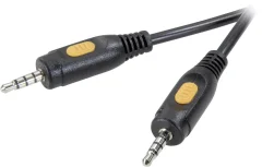 Klinker AV Priključni kabel [1x 3\,5 mm banana moški konektor - 1x 3\,5 mm banana moški konektor] 2.50 m Črna SpeaKa Professional