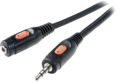 SpeaKa Professional SP-7870224 klinker avdio podaljšek [1x 3,5mm banana moški konektor - 1x priključna doza za 3,5mm banana moški konektor] 2.5 m črna