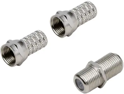 BKL Electronic 0403529 set F- konektorja  Priključki: F-vtič\, F-vtičnica\, F-vtičnica\, F-vtič Premer kabla: 7 mm 1 set