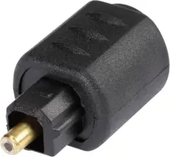 Hicon Toslink digital audio adapter [1x mini vtični konektor - 1x moški konektor Toslink (ODT)] črna Adapter Toslink, moški konektor Toslink na 3,5mm