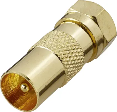 1 kos  RF-4196970  SAT / antenski adapter F-vtič na antenski vtič 75 Ω        1 kos