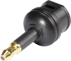 Hicon Toslink digital audio adapter [1x ženski konektor Toslink (ODT) - 1x 3\,5 mm optični moški konektor]  črna Adapter Toslink\, ženski konektor Toslink na 3\,5 mm banana vtič\, vsebina: 1