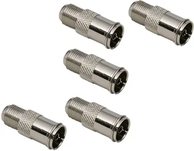 BKL Electronic 0403553 koaksialni F adapterski set  Priključki: F-hitra vtičnica\, koaksialna vtičnica IEC  5 kos