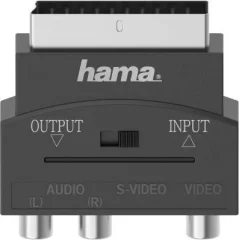 Hama S-Video / cinch AV adapter [1x S-Video vtičnica - 3x ženski cinch konektor]  črna