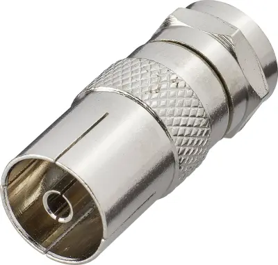 Renkforce RF-4196979 F- koaksialni adapter  Priključki: F-vtič\, koaksialna vtičnica IEC  1 kos