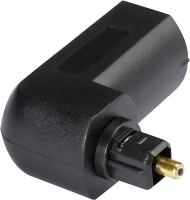 Kotni adapter Toslink\, ženskikonektor Toslink na moški konektor Toslink\, 90° in 360° POF-732 Hicon