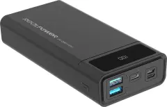 RealPower PB-20k powerbank (rezervni akumulatorji) 20000 mAh Power Delivery litij  črna prikaz stanja