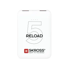 Skross Reload 5 powerbank (rezervni akumulatorji) 5000 mAh  Li-Ion  bela prikaz stanja