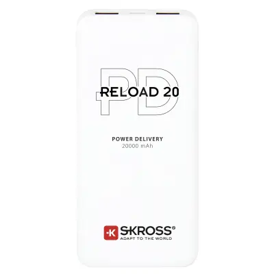 Skross Reload 20 PD powerbank (rezervni akumulatorji) 20000 mAh  Li-Ion  bela prikaz stanja