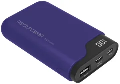 RealPower PB-7500C powerbank (rezervni akumulatorji) 7500 mAh  Li-Ion USB\, USB-C® mornarsko modra