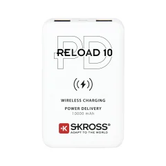 Skross Reload 10 PD\, Qi powerbank (rezervni akumulatorji) 10000 mAh  Li-Ion  bela prikaz stanja