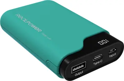RealPower PB-7500CNapajalnik z USB polnilnimi vrati in vhodom in izhodom USB Type-C RealPower PB-7500C powerbank (rezervni akumulatorji) 7500 mAh Li-I