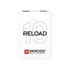 Skross Reload 10 powerbank (rezervni akumulatorji) 10000 mAh  Li-Ion  bela prikaz stanja
