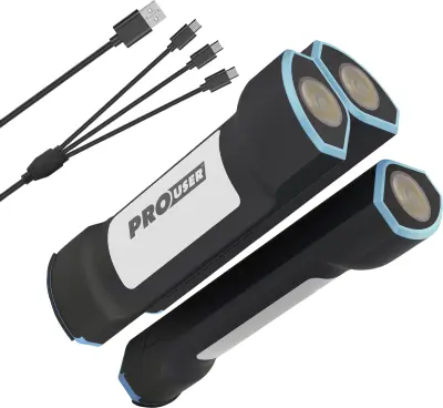 ProUser  powerbank (rezervni akumulatorji) 7500 mAh Quick Charge Li-Ion  črna LED svetilka