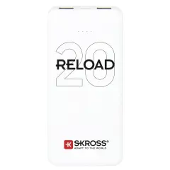 Skross Reload 20 powerbank (rezervni akumulatorji) 20000 mAh  Li-Ion  bela prikaz stanja