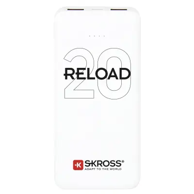 Skross Reload 20 powerbank (rezervni akumulatorji) 20000 mAh  Li-Ion  bela prikaz stanja