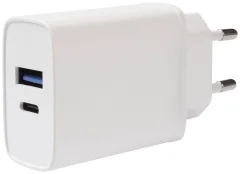 Vivanco TCVVDUALUSB20W polnilnik za mobilne telefone s funkcijo za hitro polnjenje USB-A\, USB-C®  bela
