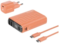RealPower PB-10000 Power Pack powerbank (rezervni akumulatorji) 10000 mAh  Li-Ion USB\, USB-C® oranžna