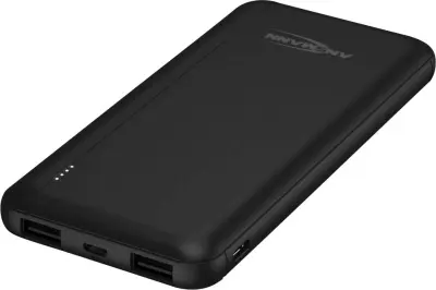 Ansmann PB212 powerbank (rezervni akumulatorji) 10000 mAh Smart IC LiPo Micro USB\, USB-C®\, USB črna prikaz stanja