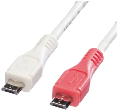 Value USB polnilni kabel USB 2.0 USB-mikro-B vtič 0.30 m bela zaščiten 11.99.8307