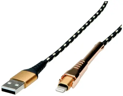 ROLINE GOLD USB 2.0 sinhronizacijski in polnilni kabel s priključkom Lightning, s pametnim telefonom St Roline USB kabel USB 2.0 USB-A vtič, Apple Lig