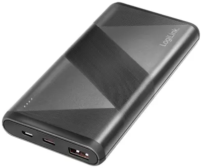 LogiLink PA0275 akumulatorski paket 10000 mAh Quick Charge 3.0\, Fast Charge\, Power Delivery 2.0 LiPo  črna