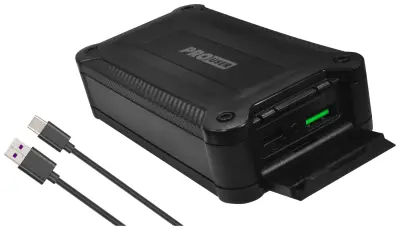 ProUser powerbank (rezervni akumulatorji) 10000 mAh Quick Charge 3.0, Power Delivery 3.0 Li-Ion črna hkratno polnjenje in praznjenje, Outdoor, prikaz