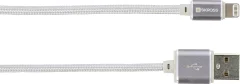 Skross Apple iPad/iPhone/iPod priključni kabel [1x USB - 1x moški konektor Apple dock lightning] 1.00 m srebrna