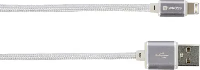 Skross Apple iPad/iPhone/iPod priključni kabel [1x USB - 1x moški konektor Apple dock lightning] 1.00 m srebrna