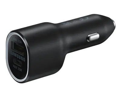 SAMSUNG EP-L4020NBEGEU avtomobilski polnilnik s funkcijo za hitro polnjenje USB-A, USB-C