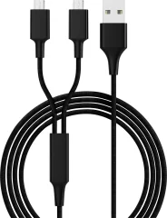 Smrter USB polnilni kabel USB 2.0 USB-A vtič\, USB-mikro-B vtič 1.20 m črna  SMRTER_HYDRA_DUO_M_BK
