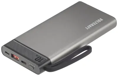 VOLTCRAFT PB-10-PD3.0 powerbank (rezervni akumulatorji) 10000 mAh Power Delivery 3.0 LiPo  sivo-črna prikaz stanja