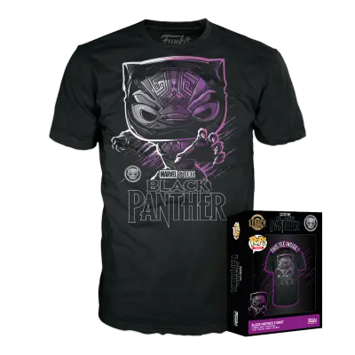 FUNKO BOXED TEE: MARVEL- BLACK PANTHER figura + majica