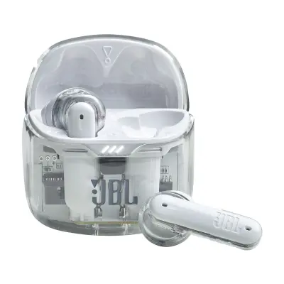 JBL TUNE FLEX TWS prosojne bele slušalke