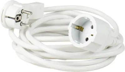 AS Schwabe 50521 tok podaljšek   bela 5 m H05VV-F 3G 1\,5 mm²