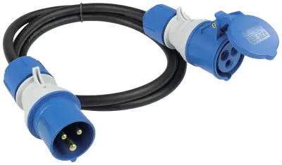 AS Schwabe 61402 tok podaljšek  16 A črna\, modra 1.5 m H07RN-F 3G 2\,5 mm²