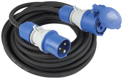 AS Schwabe 61407 tok podaljšek  16 A črna\, modra 10 m H07RN-F 3G 2\,5 mm²
