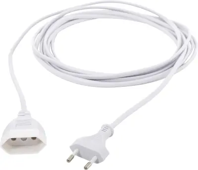 HAWA R695 tok podaljšek  2.5 A bela 3.00 m H03VVH2-F 2X 0\,75 mm² ploščati