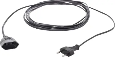 HAWA R696 tok podaljšek  2.5 A črna 3.00 m H03VVH2-F 2X 0\,75 mm² ploščati