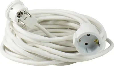 AS Schwabe 51021 tok podaljšek   bela 10 m H05VV-F 3G 1\,5 mm²