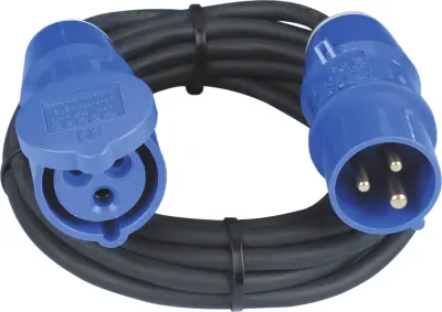 REV 0577710555 tok podaljšek  16 A črna 5.00 m H05RR-F 3G 1\,5 mm²