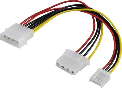 Renkforce tok podaljšek [1x 4-polni električni moški konektor IDE - 1x 4-polni električni ženski konektor IDE, električni ženski konektor floppy] 0.15