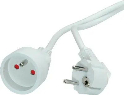 VALUE podaljšek za ozemljitveni kontakt\, 230VAC\, različica UTE\, bela\, 5 m Value 19.99.1174 tok podaljšek  bela 5.00 m