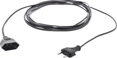 HAWA R698 tok podaljšek  16 A črna 5.00 m H03VVH2-F 2X 0\,75 mm² ploščati
