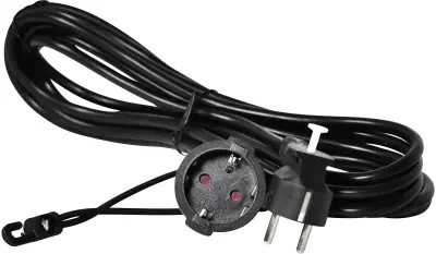 Easyout EO-780803 tok podaljšek  16 A črna 5.00 m H05VV-F 3G 1\,5 mm²
