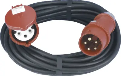 REV 0577740555 tok podaljšek  16 A črna 10.00 m H05VV-F 3G 1\,5 mm²
