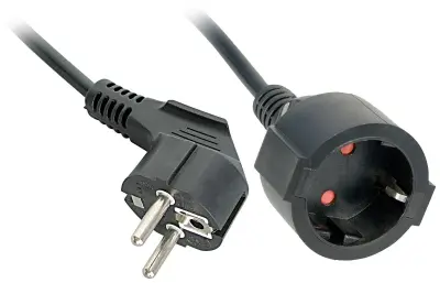 LINDY 30245 tok podaljšek   črna 5 m H05VV-F 3G 1\,5 mm²