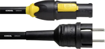 Cordial CFCA 3 S-TRUE 1-PVC tok priključni kabel [1x varnostni moški konektor - 1x powercon moški konektor] 3.00 m črna