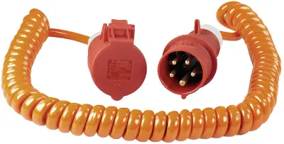AS Schwabe 70416 tok podaljšek  16 A oranžna\, rdeča 5.00 m H07BQ-F 5G 1\,5 mm² spiralni kabel
