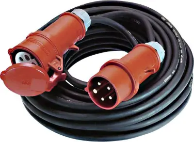Bachmann Electric 0165793 električni podaljšek 16 A črne barve 10 m za zunanjo uporabo